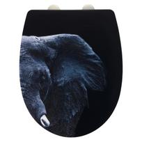Juoda tualeto sėdynė iš nerūdijančio plieno Weko Elephant
