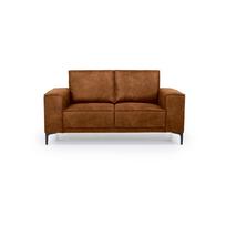 Iš dirbtinės odos sofa konjako rudos spalvos 164 cm Copenhagen – Scandic