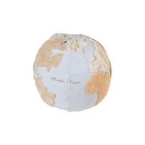 Mėlynos spalvos/smėlio spalvos vaikiškas sėdmaišis World Map – Lorena Canals