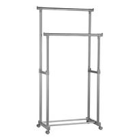 Iš metalo teleskopinė/su ratukais drabužių kabykla sidabrinės spalvos – Premier Housewares