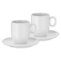 Puodeliai baltos spalvos iš porceliano 2 vnt. kapučino 170 ml Barista – WMF