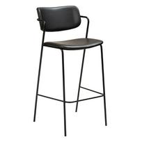 Juoda baro kėdė iš dirbtinės odos DAN-FORM Denmark Zed, aukštis 107 cm