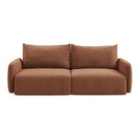 Raudonos plytų spalvos sulankstoma/su sandėliavimo vieta sofa 238 cm Kalena – Makamii