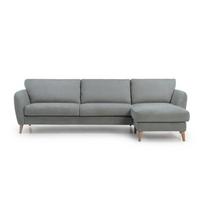 Šviesiai pilka kampinė sofa Scandic Paris, dešinysis kampas, 278 cm