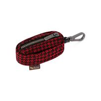 Krepšys šunų maišeliams Houndstooth Red/Black - P.L.A.Y.