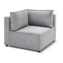 Modulinė sofa šviesiai pilkos spalvos iš kordinio velveto (kintama) Nihad modular – Bobochic Paris