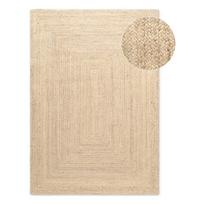 Apverčiamas/rankų darbo šviesios natūralios spalvos iš džiuto kilimas 60x90 cm Juno – Hanse Home