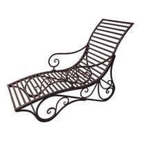 Metalinis sodo šezlongas tamsiai rudos spalvos Kuwa – Garden Pleasure