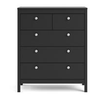Aukšta šoninė spintelė juodos spalvos 82x99 cm Madrid – Tvilum
