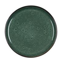 Žalios spalvos/juodos spalvos desertinė iš akmens masės lėkštė ø 21 cm Gastro Green/Black – Bitz