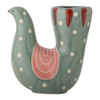 Iš akmens masės dažyta rankomis vaza žalios spalvos (aukštis 19 cm) Trudy – Bloomingville