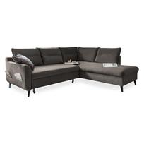 Tamsiai pilka velvetinė kampinė sofa-lova Miuform Stylish Stan, dešinysis kampas