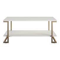 Balto aukso spalvos kavos staliukas CosmoLiving by Cosmopolitan Camila, 106 x 45 cm