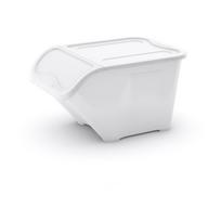 Iš plastiko daiktadėžė baltos spalvos su dangčiu 55x39x32 cm All In Box – KIS
