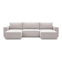 Kampinė sofa smėlio spalvos („U“ formos) Nihad – Bobochic Paris