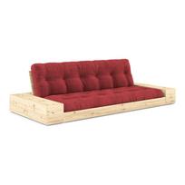 Sulankstoma sofa iš kordinio velveto raudonos spalvos 244 cm Base – Karup Design