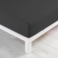 Paklodė iš jersey audinio antracito spalvos su guma 160x200 cm Jersy – douceur d'intérieur