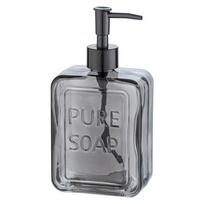Pilkos spalvos stiklinis muilo dozatorius Wenko Pure Soap