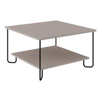 Kavos staliukas pilkos spalvos 80x80 cm Tonka – Marckeric