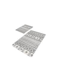 Vonios kilimėliai juodos ir baltos spalvos 2 vnt. 60x100 cm – Mila Home