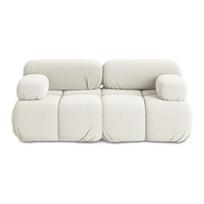 Baltos spalvos iš velveto sofa 190 cm Lokua – Makamii