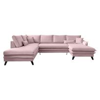 Rožinės spalvos U formos sofa-lova Miuform Charming Charlie, kairysis kampas