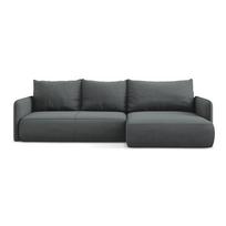 Pilkos spalvos sulankstoma/su sandėliavimo vieta kampinė sofa (su dešiniuoju kampu) Nanea – Makamii