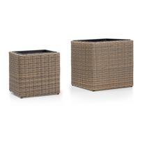 Pilkos spalvos sodo vazonų rinkinys Bonami Essentials Natural