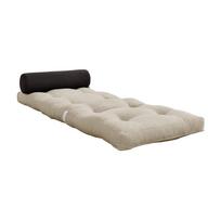 Sulankstomas čiužinys Karup Design Wrap Linen Beige/Dark Grey, 70 x 200 cm