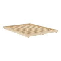 Natūralios spalvos pušies medžio lova Karup Design Dock Natural, 160 x 200 cm