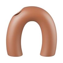 Terakotos spalvos iš keramikos vaza (aukštis 12 cm) Kagetsu – Blomus