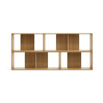 Modulinės lentynos natūralios spalvos iš ąžuolo 4 vnt. 168x76 cm Litto – Kave Home