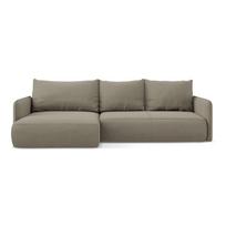 Smėlio spalvos sulankstoma/su sandėliavimo vieta kampinė sofa (su kairiuoju kampu) Nanea – Makamii