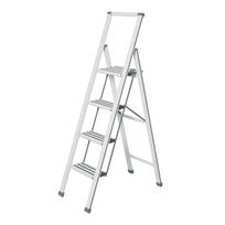 Baltos spalvos iš metalo kopėčios ir laiptai 153 cm – Wenko