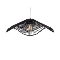 Kabantis šviestuvas juodos spalvos ø 62 cm su gaubtu iš virvės Sombra – Leitmotiv