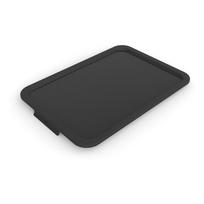 Juodos spalvos iš plastiko daiktadėžės dangtelis 57x39x3 cm Albris – Rotho