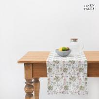 Iš lino stalo takelis 40x200 cm White Botany – Linen Tales