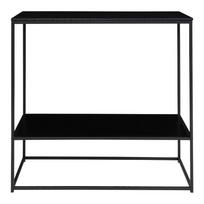 Konsolinis staliukas juodos spalvos su juodu stalviršiu 80x36 cm Vita – House Nordic