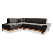 Tamsiai pilka kampinė sofa Miuform Dazzling Daisy L, kairysis kampas