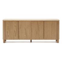 Natūralios spalvos šoninė spintelė iš uosio 200x79x40 cm Salaya – Kave Home