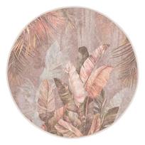 Skalbiamas apvalios formos kilimas šviesiai rožinės spalvos ø 100 cm Dusty Leaves – Mila Home