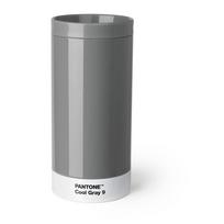 Pilkas nerūdijančio plieno kelioninis puodelis Pantone, 430 ml
