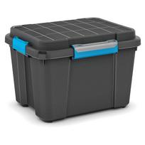 Iš plastiko daiktadėžė juodos spalvos su dangčiu 49,5x39x34 cm Scuba Box – KIS