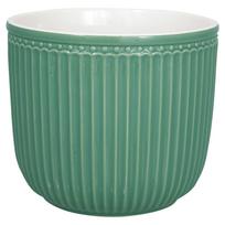 Žalias keraminis vazonas Green Gate Alice, ø 14 cm