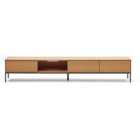 TV spintelė natūralios spalvos iš ąžuolo 195x35 cm Vedrana – Kave Home