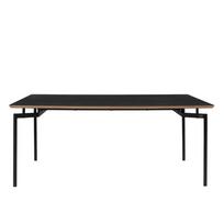 Valgomojo stalas juodos spalvos 90x180 cm Alto – Støraa