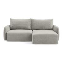 Šviesiai pilkos spalvos sulankstoma/su sandėliavimo vieta kampinė sofa (su dešiniuoju kampu) Kalena – Makamii