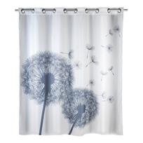 Balta dušo užuolaida su apsauga nuo pelėsių Wenko Dandelions, 180 x 200 cm