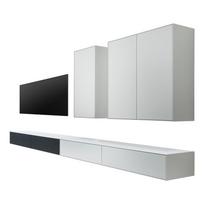 Juodai baltas televizoriaus staliuko ir 2 komodų komplektas Edge by Hammel - Hammel Furniture
