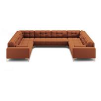Kampinė sofa raudonos plytų spalvos („U“ formos) Bali – Cosmopolitan Design